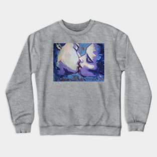 Lovers - Kiss In Purple And Blue Crewneck Sweatshirt